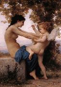 Adolphe William Bouguereau Girl Defending Herself Against Love painting